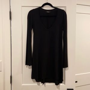 Michael Lauren Black Mini Long Sleeve Dress